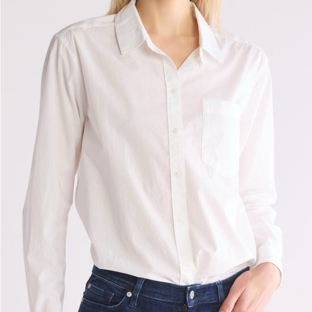 7 For All Mankind Cotton Poplin Button-Up Shirt
